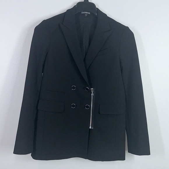 Express black double breasted blazer jacket size small - Picture 1 of 6